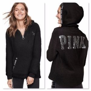 Pink Bling Sherpa Pullover